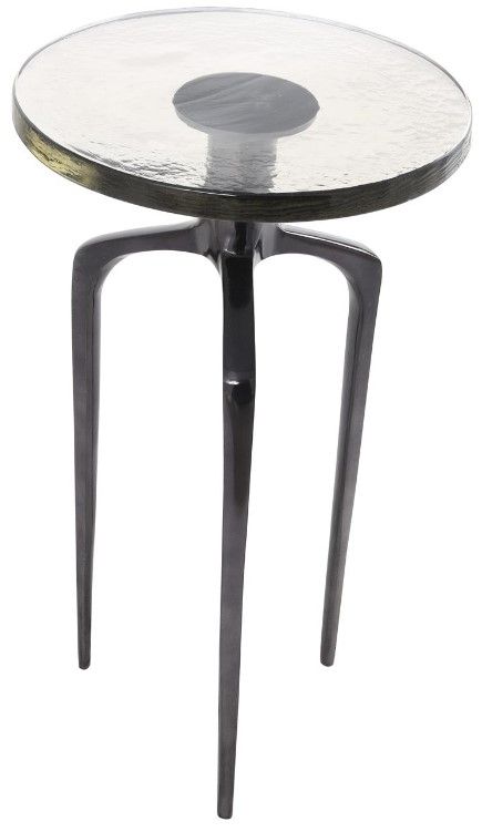 Deco Marche Black/Clear Accent Table-0