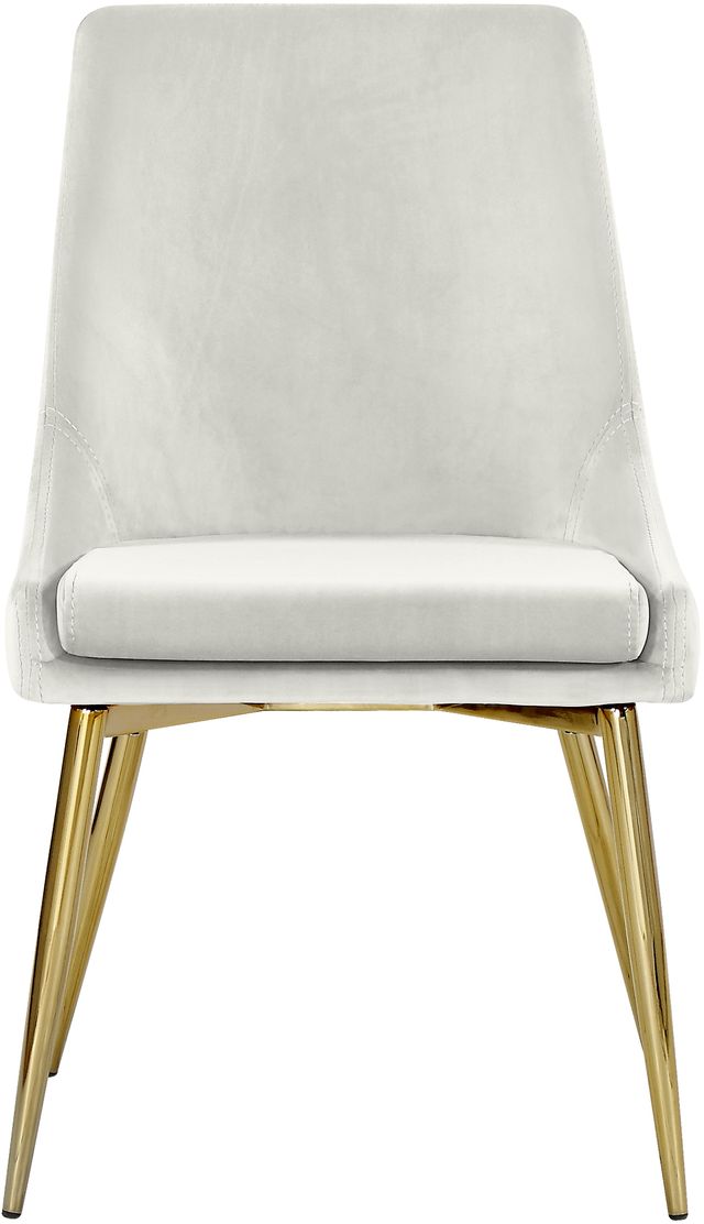 Meridian Furniture Karina Cream/Gold Dining Side Chair-1