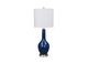 Nationwide Furniture Distributors Two 33" Blue Glass Lamps-1