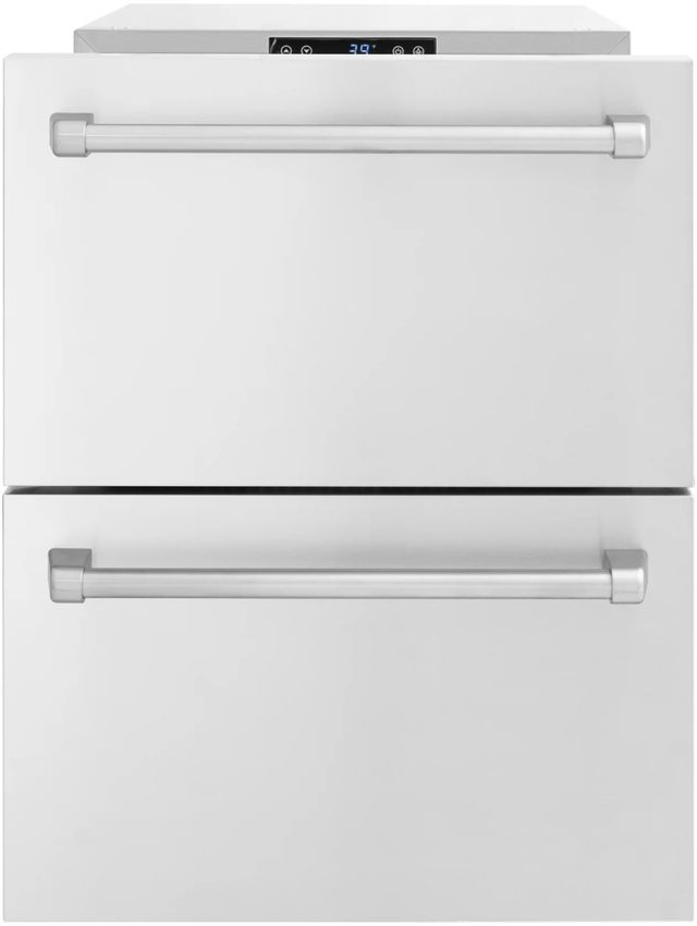 ZLINE Autograph Edition Touchstone 4.6 Cu. Ft. Stainless Steel Outdoor-Rated Refrigerator Drawers-1