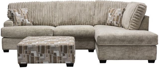 American Wholesale Furniture Parchment Charcoal Ottoman-1