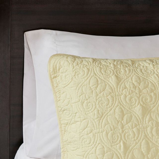 Olliix by Madison Park Yellow Full/Queen Quebec Reversible Coverlet Set-4