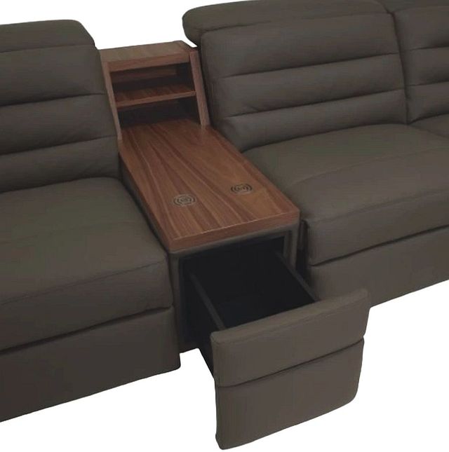 Palliser® Furniture Customizable Lotus 6-Piece Power Reclining L-Shape Sectional with Headrest Wide-2