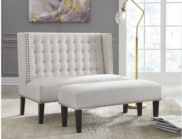 Signature Design By Ashley® Beauland Ivory Accent Bench-2