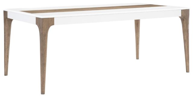 Legacy Classic Melrose Cloud White Rectangular Dining Table with Desert Oak Base-0