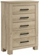 Coaster® Oakglen 5-Piece Wathered Oak California King Bedroom Set-5