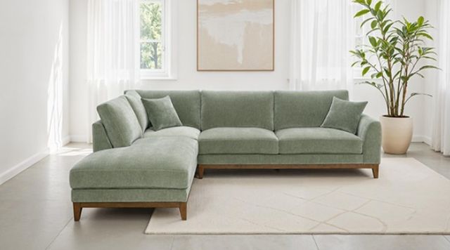 Furniture of America® Watton Olive Green Left Chaise Sectional-1