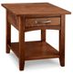 Handstone Customizable Glengarry Heritage Maple Single Drawer End Table with Shelve-0