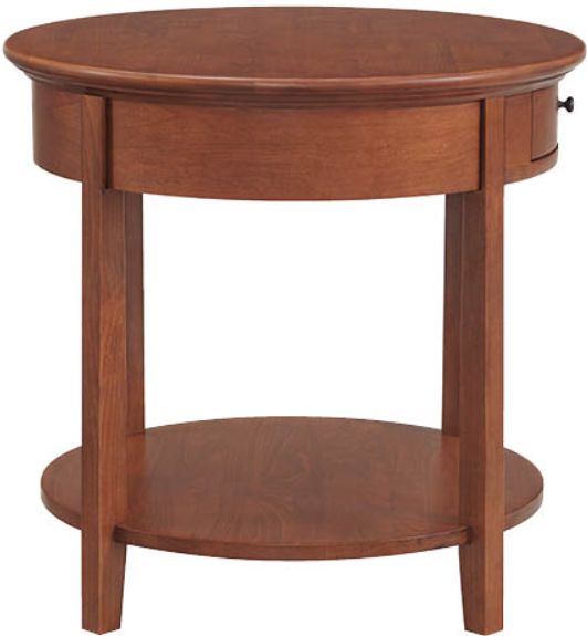 Whittier Wood® Furniture McKenzie Glazed Antique Cherry Round End Table-3