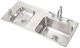 Elkay Lustertone® Classic Lustrous Satin Stainless Steel 37.25" x 17" x 5" Double Bowl Drop-in Classroom ADA Sink Kit-0
