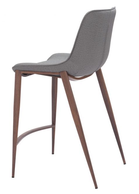Zuo® Modern Magnus Slate Gray/Walnut Counter Stool-3