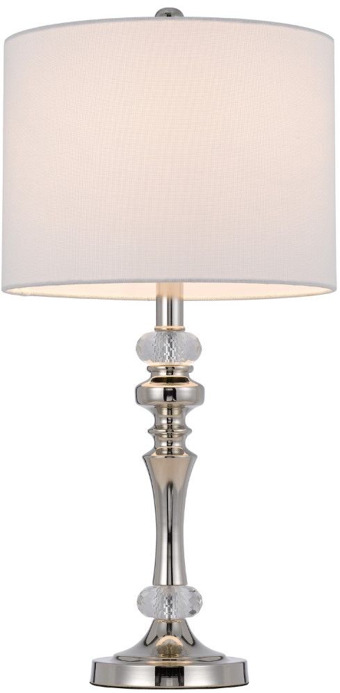 Cal® Lighting & Accessories Effingham 2-Piece Chrome Table Lamp Set-1
