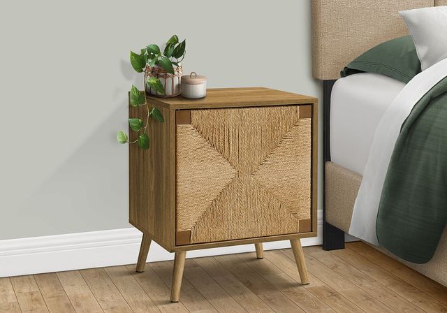 Monarch Specialties Inc. Light Walnut Accent Table-2