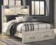 Signature Design by Ashley® Cambeck Whitewash Queen Panel Bed with 2 Storage Drawers-3