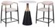 Furniture of America® Streatham 3-Piece Black/Gold/White Counter Table Set-0