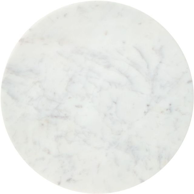 Zuo® Modern Whammy White Side Marble Table with Cast Aluminum Base-3