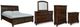 Millennium® by Ashley Porter 5-Piece Rustic Brown King Sleigh Bed Set-0