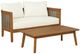Linon St. Lucia 2-Piece Beige/Brown Acacia/Fabric Outdoor Conversation Set-0