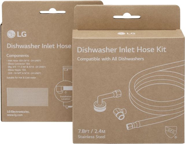 LG 7.8 Ft. Stainless Steel Dishwasher Inlet Hose-3