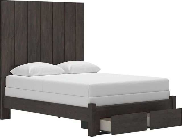 Signature Design by Ashley® Fraluna Charcoal Queen Storage Panel Bed-3