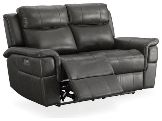 Signature Design by Ashley® Dendron Charcoal Power Reclining Loveseat-0