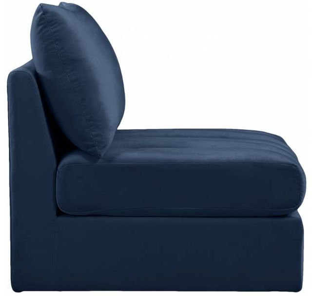 Meridian Furniture Jacob Navy Velvet Modular Armless Chair-2
