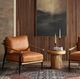 Four Hands Kennedy Gunmetal/Palermo Cognac Chair-1