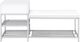Coaster® Siega Chrome/White High Gloss Shoe Storage Entryway Bench with Cabinet-5
