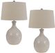 Cal® Lighting & Accessories Bogalusa 2-Piece Ivory Table Lamp Set-0