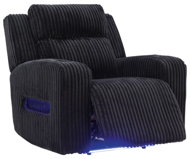 Signature Design by Ashley® Forest Lake Black Power Recliner with Adjustable Headrest-4