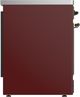 Ilve® Majestic III 30" Burgundy Pro Style Induction Range with Triple Glass Door and Burnished Trim-4