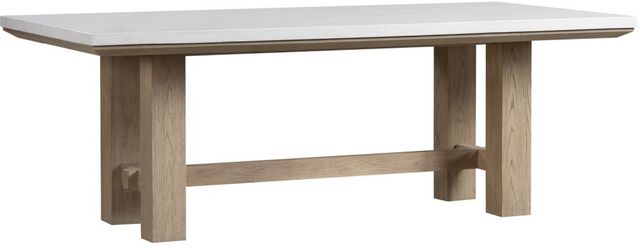 Intercon Cornerstone Stone Top Dining Table with French Oak Base-0
