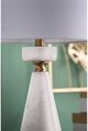 A & B Home Brass/White Table Lamp-5