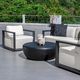Uttermost® Remsen Java Black/Oyster Fabric/Metal Outdoor Lounge Chair-4