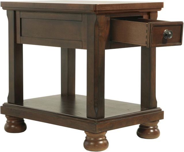 Signature Design by Ashley® Porter Rustic Brown Chair Side End Table-4
