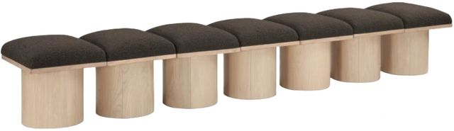 Meridian Furniture Pavilion 7-Piece Brown/Natural 109" Modular Bench Set-0