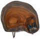 International Furniture Direct Parota Epoxy Stained Brown End Table with Black Base-3
