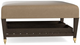 Bassett® Furniture Kara Leather Square Ottoman with Tray-4