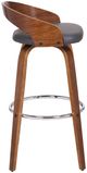 Armen Living Sonia 3-Piece Gray/Walnut Barstool Set-3