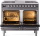 Ilve® Nostalgie II Series 40" Graphite Matte Pro Style Dual Fuel Range-1