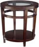 Hammary® Urbana Glass Top End Table with Dark Merlot Base-0