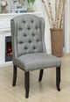 Furniture of America® Sania 2-Piece Antique Black/Light Gray Side Chair Set-1