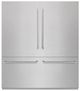 ZLINE 72" 39.6 Cu. Ft. Satin Stainless Steel Built-In French Door Refrigerator with Graphite Gray Interior -0