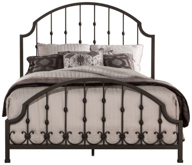 HH2 Home Westgate Rustic Black King Metal Bed-2