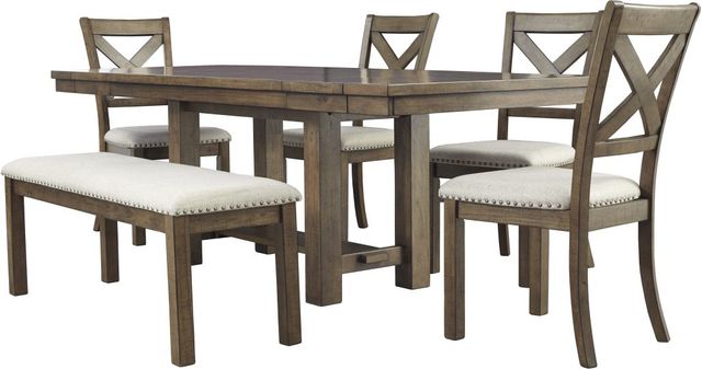 Signature Design by Ashley® Moriville Grayish Brown Dining Table-3