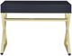 ACME Furniture Coleen Black Vanity Desk with Brass Base-3