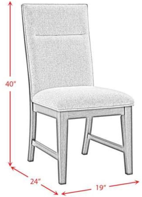 Elements International Axel Espresso/Light Gray Dining Chair-2