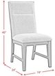 Elements International Axel Espresso/Light Gray Dining Chair-2
