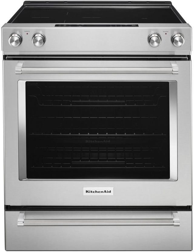 KitchenAid® 30" Stainless Steel Slide-In Electric Range-0