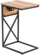 Crestview Collection Bengal Manor Dunwell Brown C Side Table with Antique Black Base-0